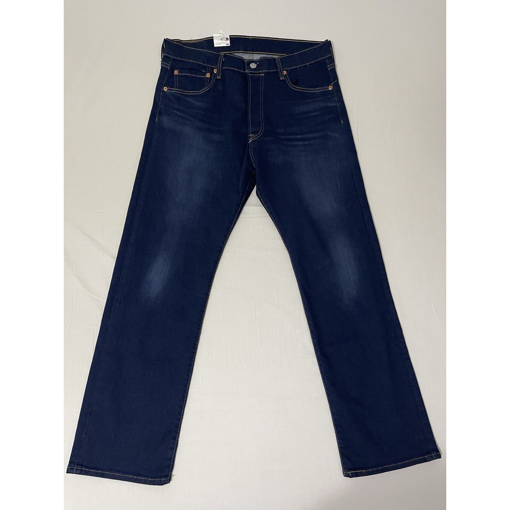 Levis Men's 501 Original Fit Jeans Straight Leg Button Fly 100% Cotton Dark Wash
